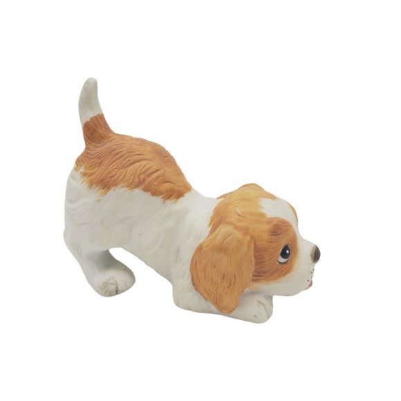 Homco Springer Spaniel Puppy Dog Ceramic Figurine Cocker King Charles Porcelain - Picture 6 of 7